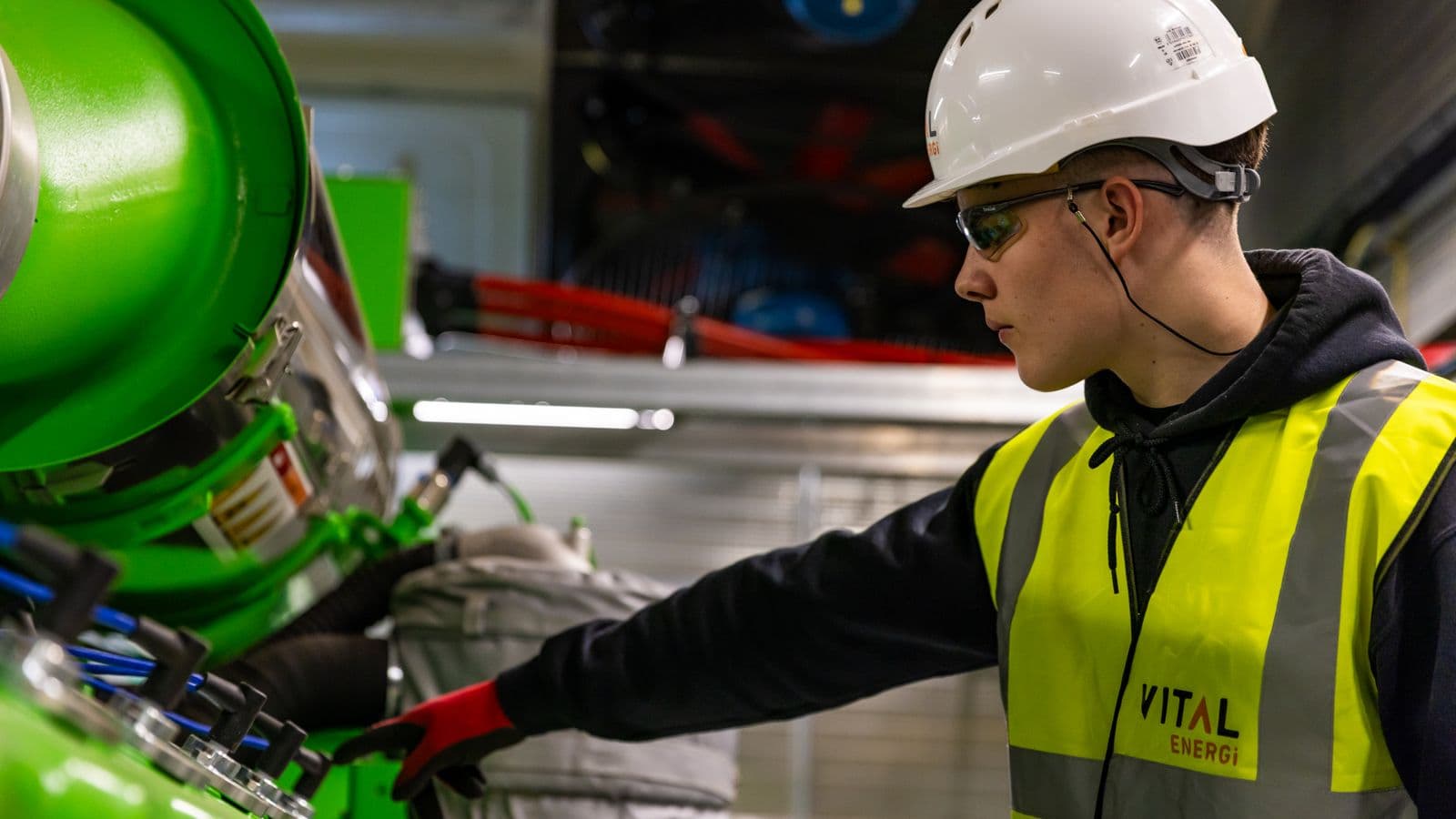 Two technicians during an on-site installation